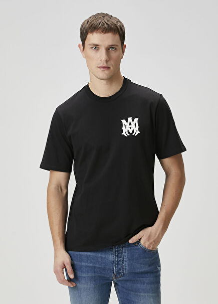 Siyah Logo Baskılı T-shirt