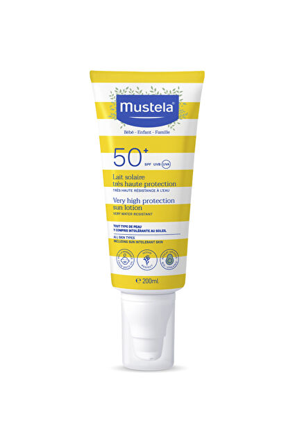 Suya Dayanıklı SPF 50+ Bebek Çocuk Yetişkin Güneş Kremi 200 ml