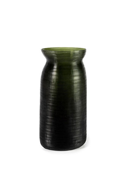 Mathura Black Steelgrey Glass Oversized Vase