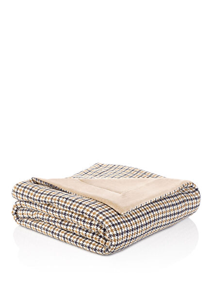 Krem Rengi Kazayağı Throw Battaniye 140 x 190 cm  