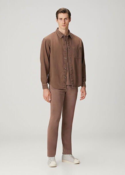 Koyu Kahverengi Jean Pantolon