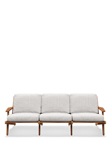 Bay Seagull Natural Tik Ağacı Üçlü Kanepe