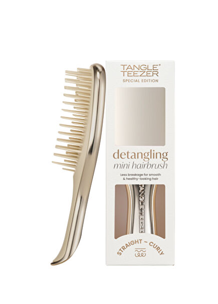 Mini Ultimate Detangler Champagne Gold Chrome Mini Size Hair Brush Comb