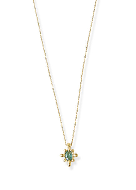 Colorful Elegance Gold Plated Silver Women's Necklace