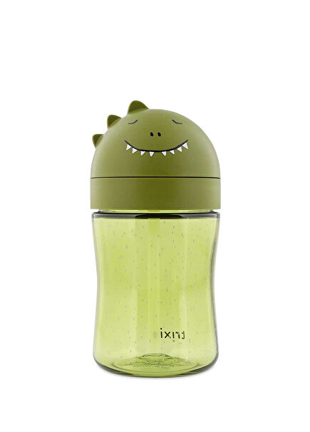 Mr. Dino Green Children's Drinker with Straw