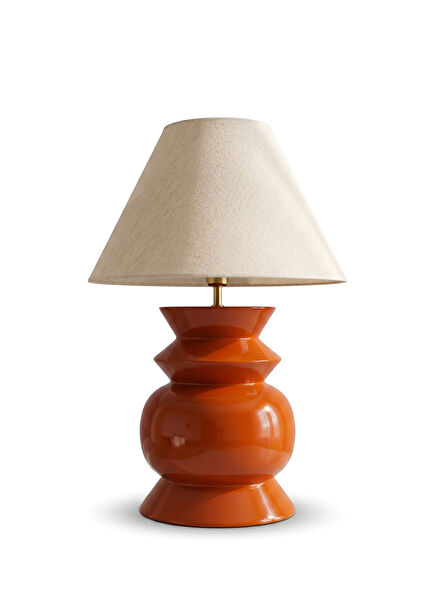 Chunky Orange Wooden Lampshade