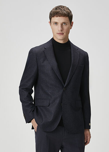 Drop 7 Lacivert Yün Ceket