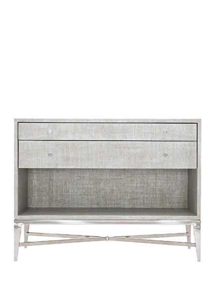 Saba Grey Wooden Bedside Table