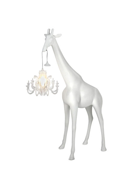 Giraffe In Love Beyaz Küçük Boy Masa Lambası