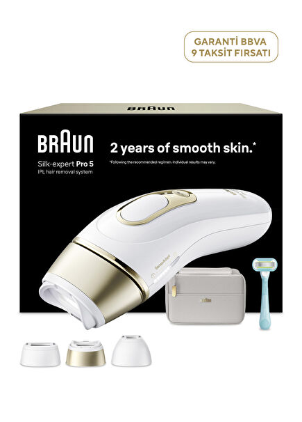Silk·expert Pro 5 / Gillette Venus + 3 Heads & Bags IPL Laser Hair Removal Tool PL5311