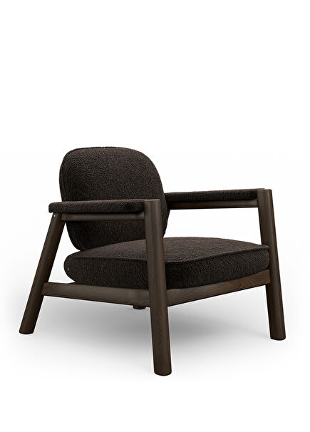 Nord Brown Solid Oak Armchair 