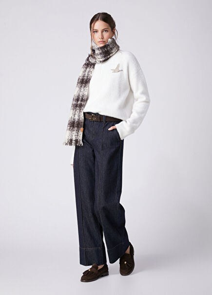 Straight Fit Lacivert Jean Pantolon