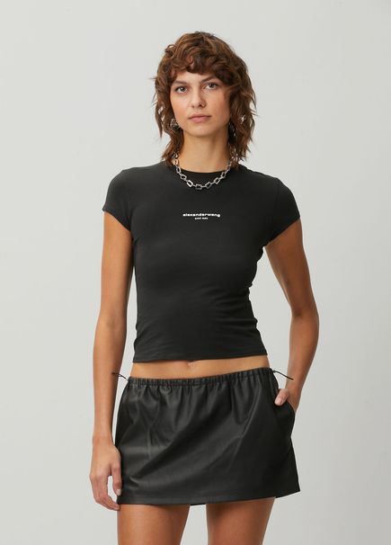 Siyah Logo Baskılı T-shirt