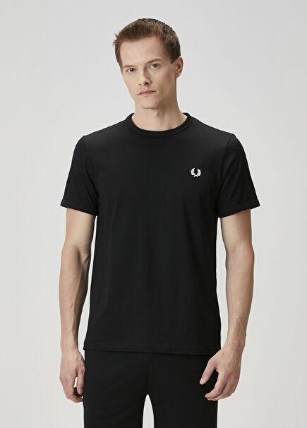 Regular Fit Ringer Siyah T-shirt