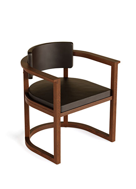 Docia Serisi Kahverengi Ahşap Mutfak Sandalyesi 