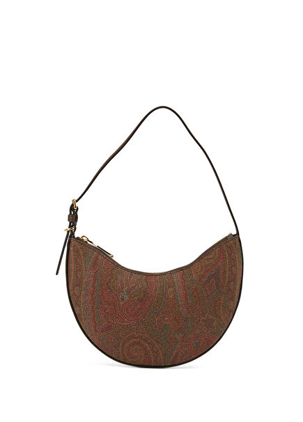Brown Ethnic Patterned Women's Shoulder Bag