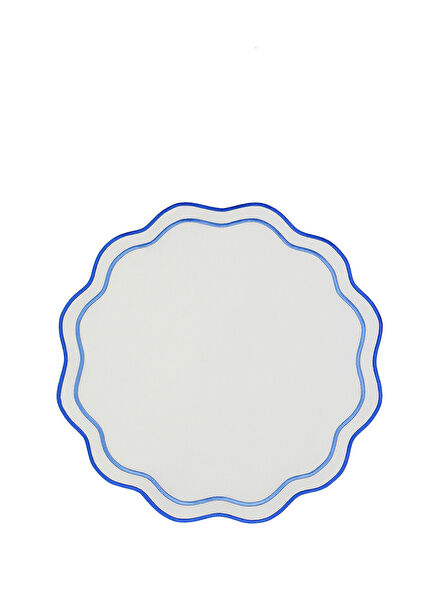 London Sax Blue Linen Set of 2 American Service 42x42 cm