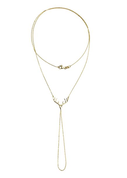 Gazelle Hand Bracelet 8 Ayar Yellow Gold Kadın Altın Şahmeran