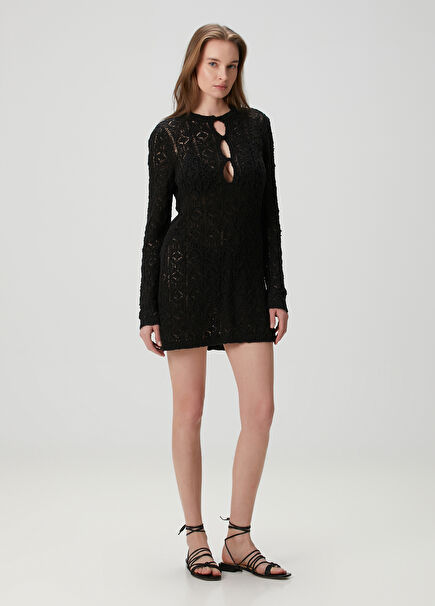 Evan Lace Textured Mini Dress