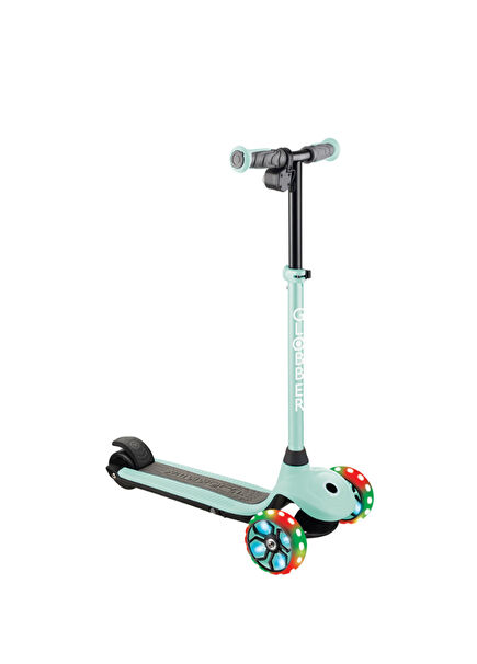One K E-Motion 4 Plus Mint Işıklı Elektrikli Katlanabilir 3 Tekerlekli 6+ Yaş Çocuk Scooter