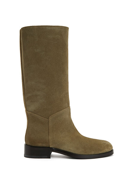 Beige Women's Suede Boots