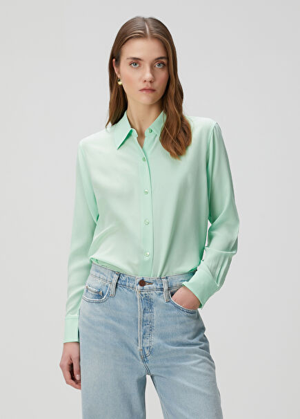 Essential Aqua Green Silk Shirt