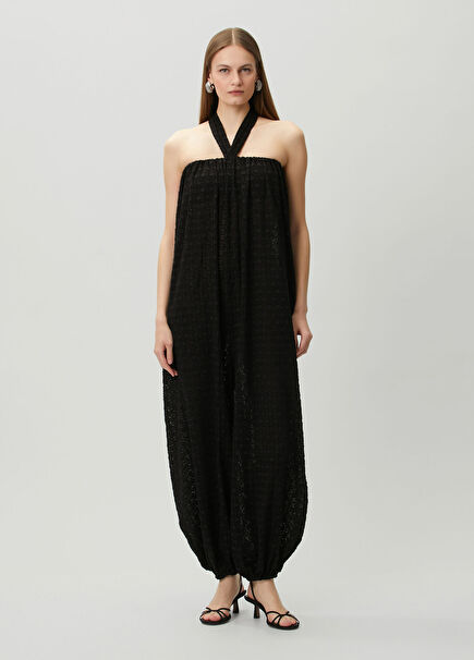 Black Silk Jumpsuit