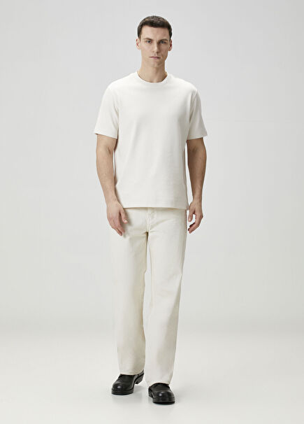 Logan Ekru Jean Pantolon