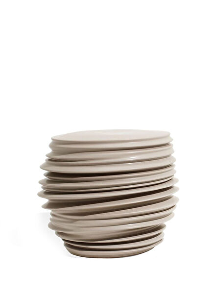 Babylon Polietilen Taupe Yan Sehpa 43x45 cm