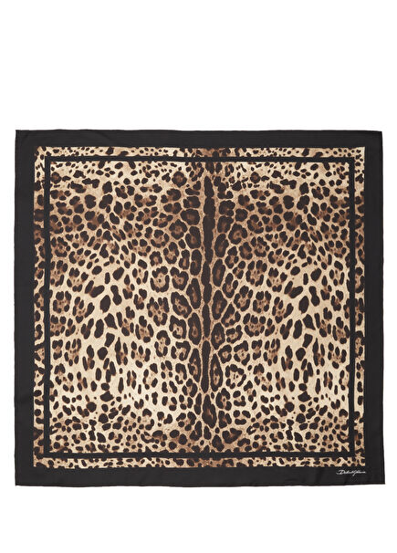Leopar Kadın İpek Fular