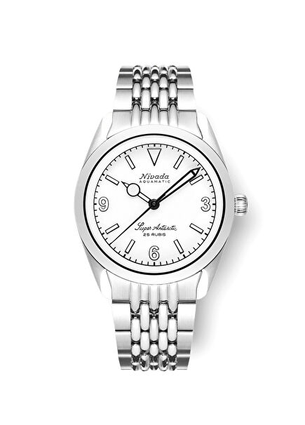 Super Antarctic 3.6.9 White 32067A04 Grey Steel Men's Wristwatch