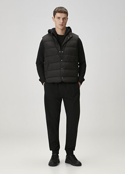 Siyah Beli Kordonlu Jogger Eşofman Altı