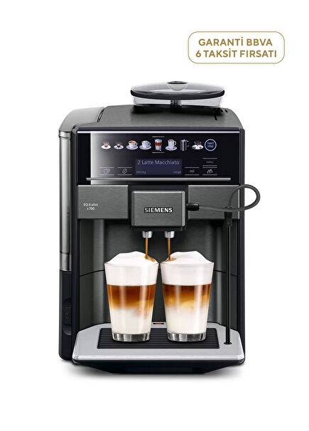 TE657319RW EQ6 Plus S700 Koyu İnoks Siyah Tam Otomatik Kahve Makinesi