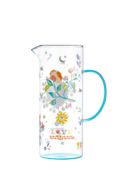 Mamma Mia Patterned Glass Jug