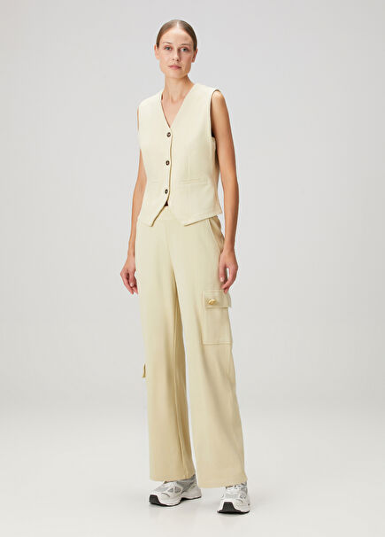 Daisy Açık Sarı Kadın Kargo Pantolon 