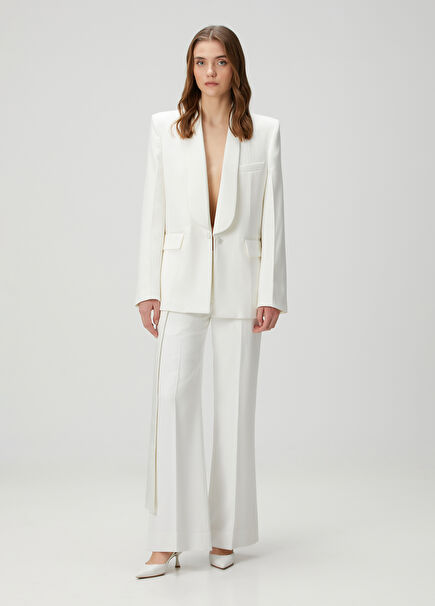 New Gigi Cream Girdle Detailed Pants