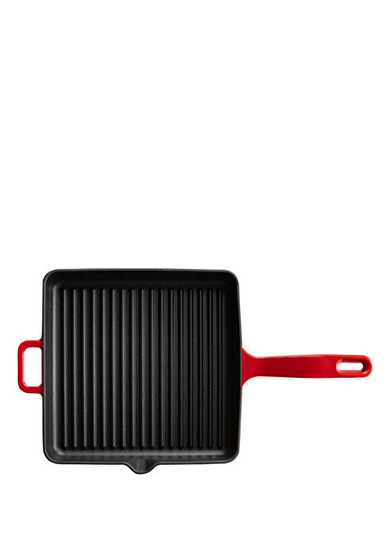 Kitchenware L'Amour Red Cast Iron Square Grill Pan 25 cm