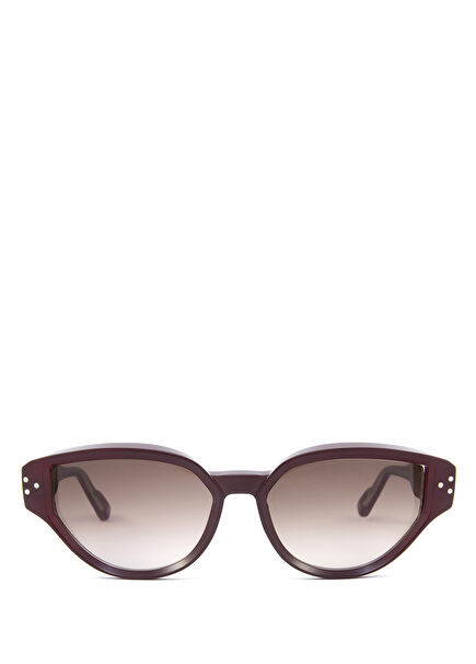X Nove 25 Gran Tosa Burgundy Acetate Cat's Eye Women's Sunglasses