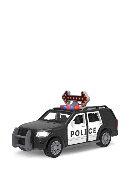 Black Lighted Mini Toy Police Car