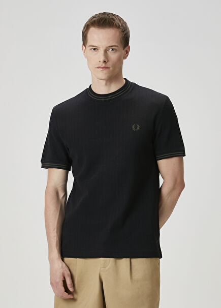 Black Ribbed T-Shirt