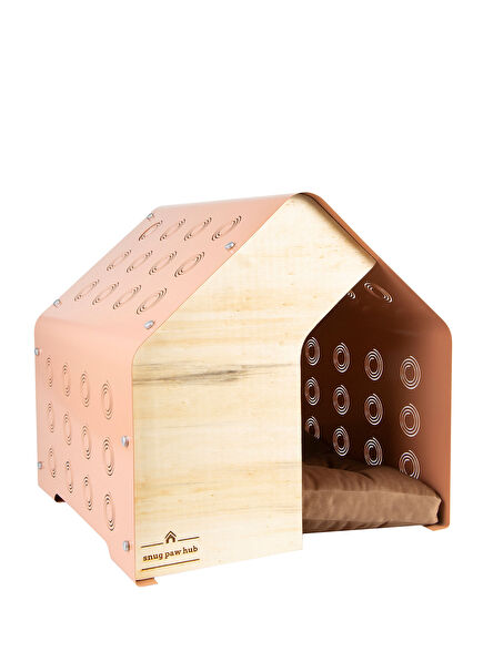 Blush Ahşap Metal Kedi Evi