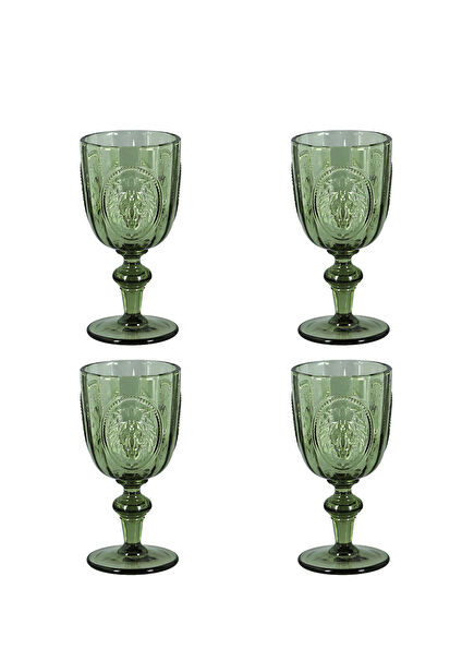 Palmera Green Glass Set of 4 Glasses