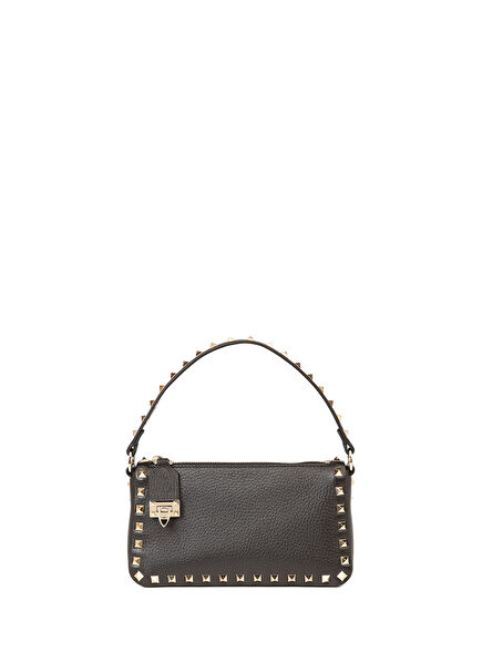 Rockstud Siyah Kadın Deri Çanta