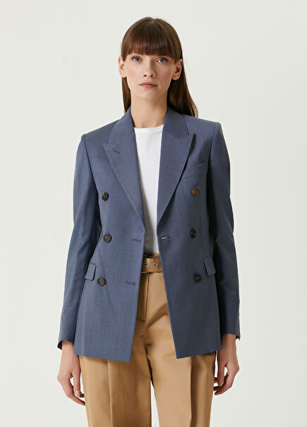Koyu Gri Yün Blazer