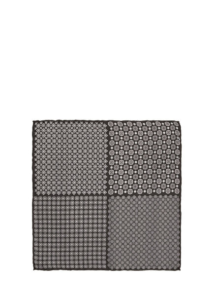 Black Mixed Pattern Silk Pocket Square