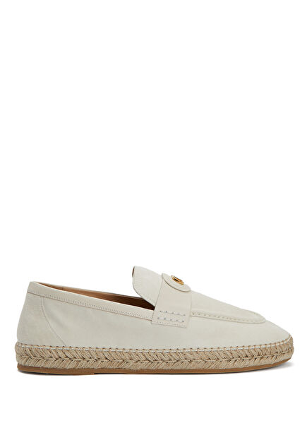 Palm Avenue Krem Erkek Deri Espadril