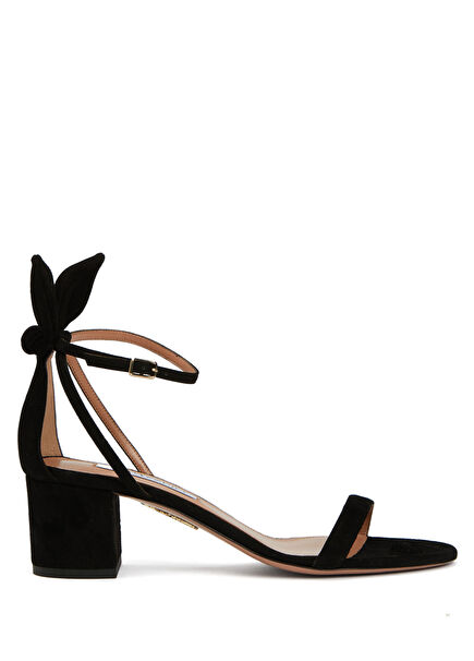 Bow Tie Black Women's Leather Sandals