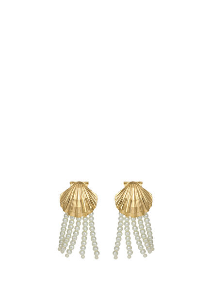 Pearl Clam Altın Kaplama Kadın Küpe