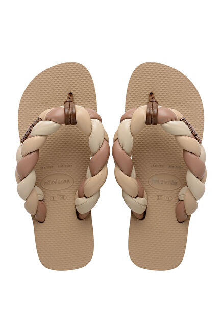 High Chunky Brown Women's Beach Slippers