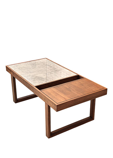 Şazimet Carrara White Marble Solid Coffee Table